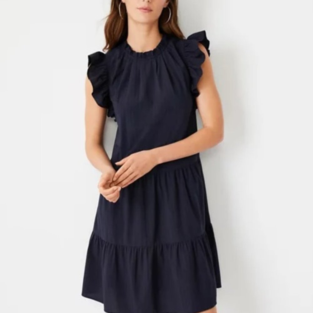 Ann Taylor Ruffled Tiered Shift Dress